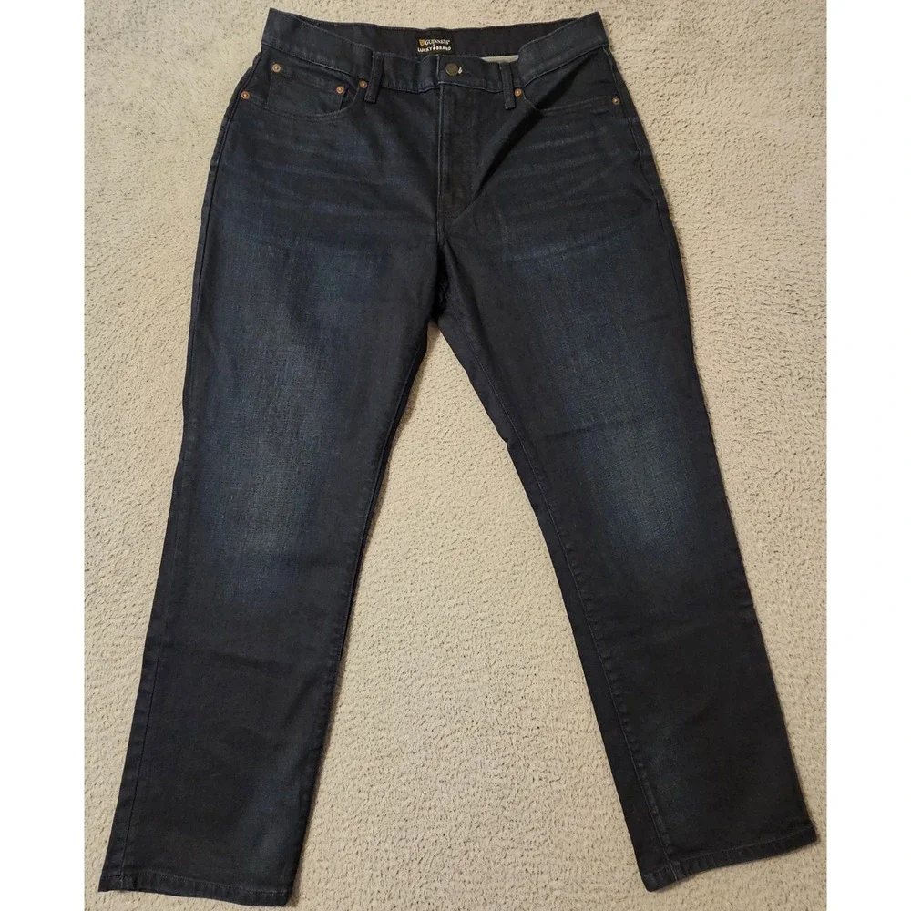 Lucky Brand x Guinness 223 Straight Leg Jeans Mens 36x32 Dark Wash Indigo Denim